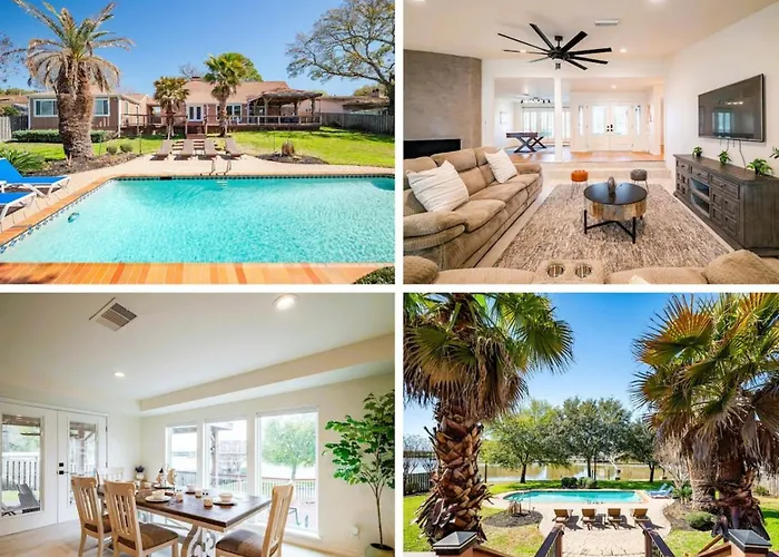 Bayfront Luxury Oasis W Pool Close To Nasa Kemah